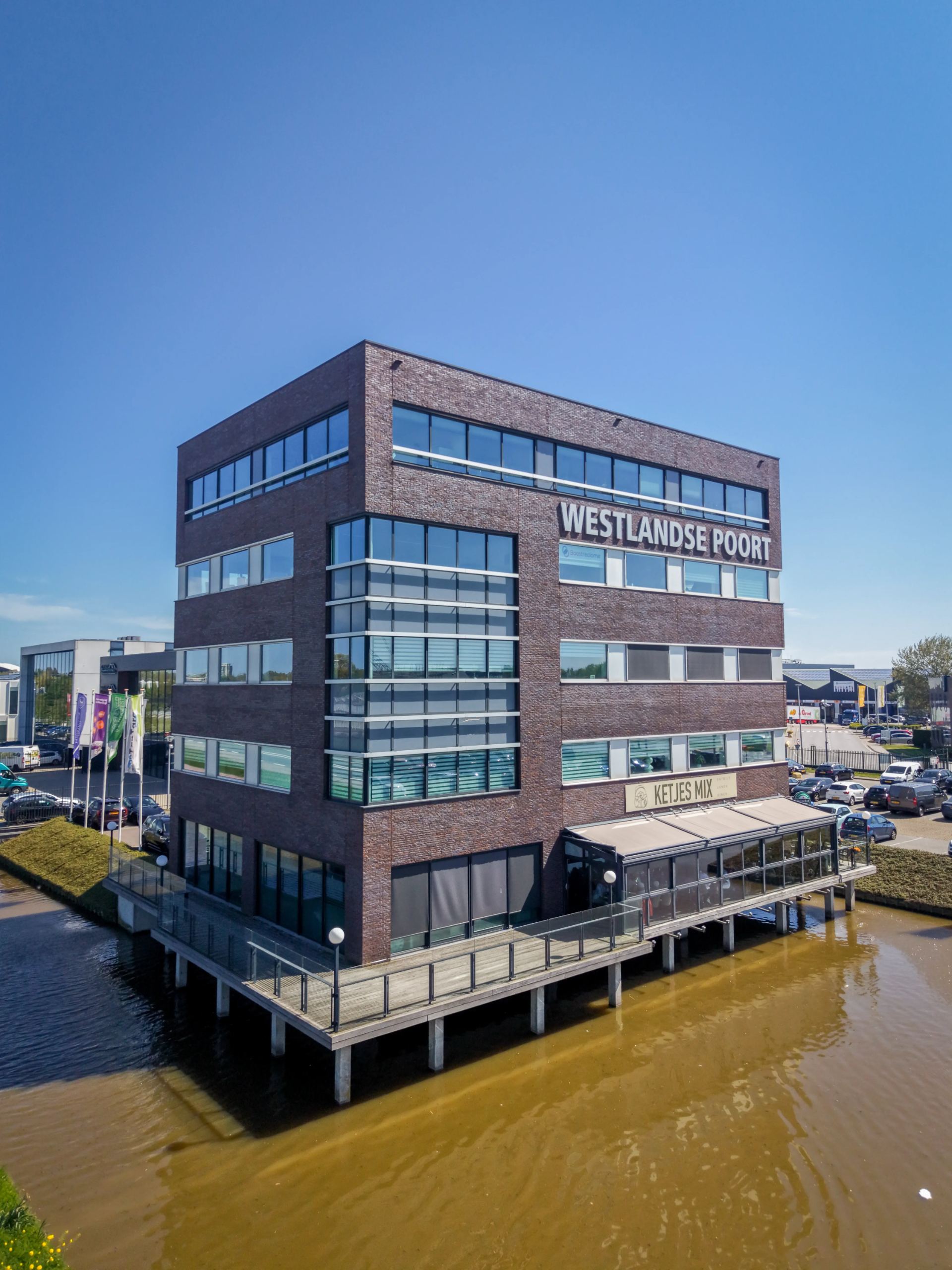 Luchtfoto van het bedrijfspand